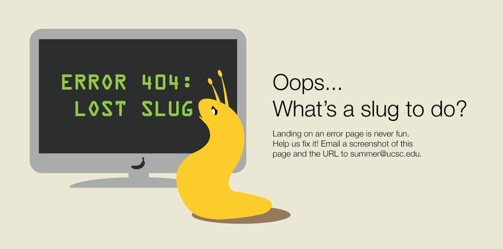 image of slug staring at computer that reads 